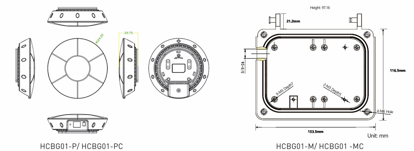 CRE-BLE-701 — Teknik Ölçüler